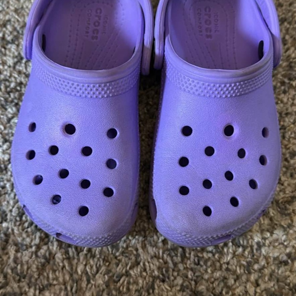 CROCS Purple Sandals with Signature Ventilation